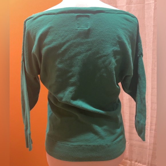 American Eagle | Women’s Emerald Green 3.25 Sleeves Sweater Top Size Medium - Picture 5 of 5